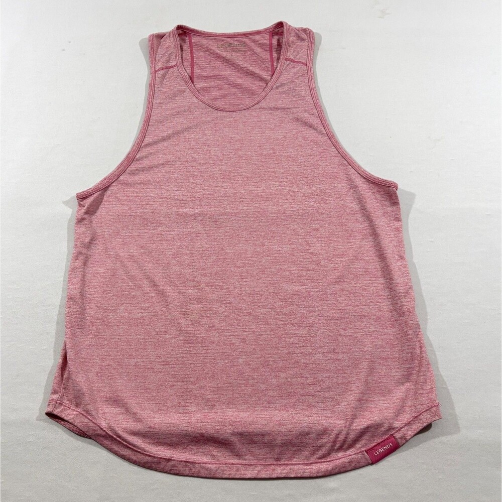 LEGENDS Tank Top Shirt Mens Pink Sleeveless Activewear Workout Gym Sports Sz L